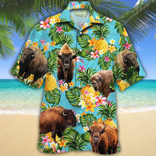Bison Lovers Pineapple Hawaiian Shirt
