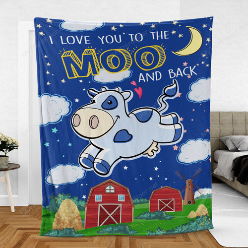 I Love You To The Moo And Back Premium Blankets