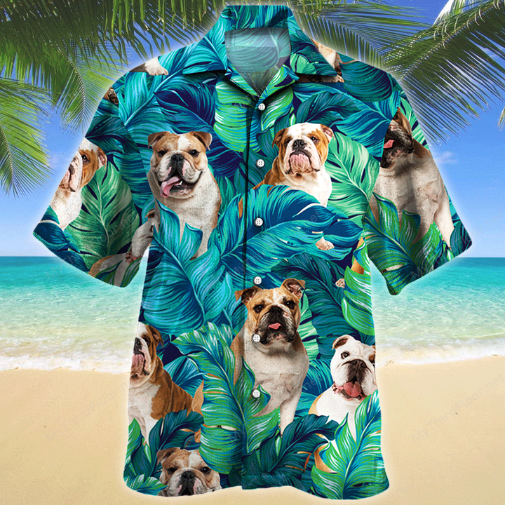 Bulldog Dog Lovers Gift Hawaiian Shirt