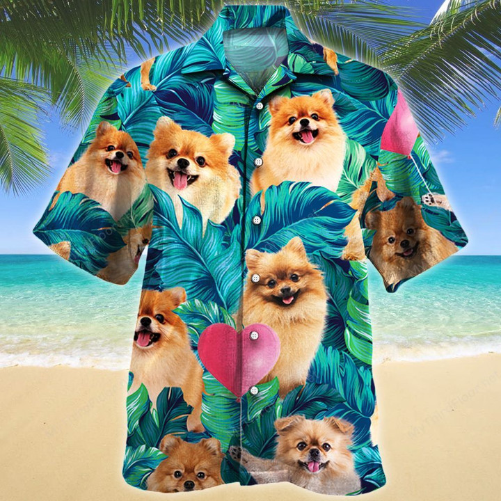 Pomeranian Dog Lovers Gift Hawaiian Shirt