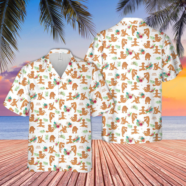 Golden Retriever Dog Lovers Funny Gift Hawaiian Shirt