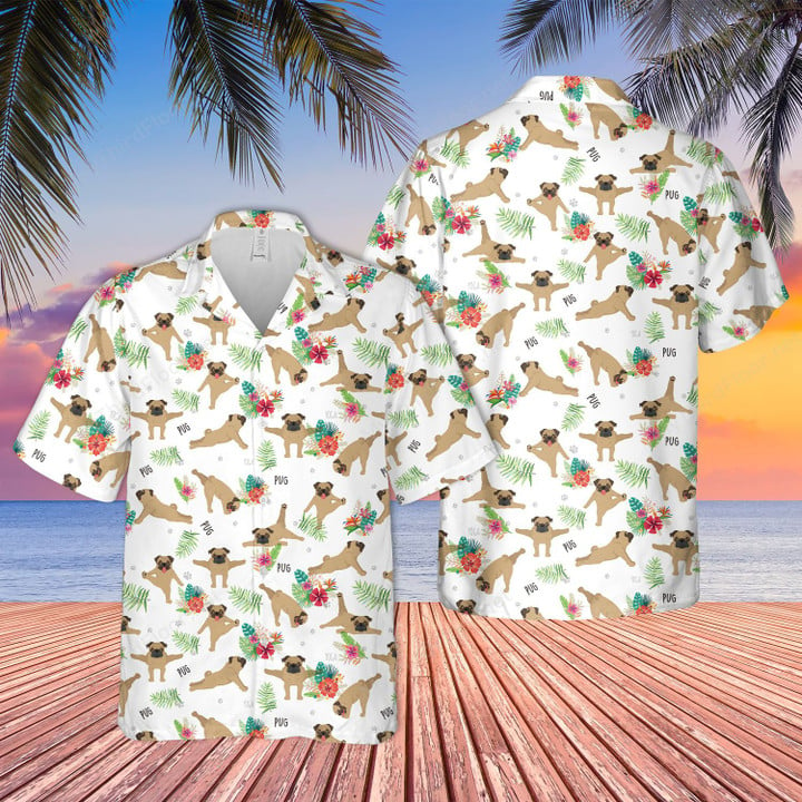 Pug Dog Lovers Funny Gift Hawaiian Shirt