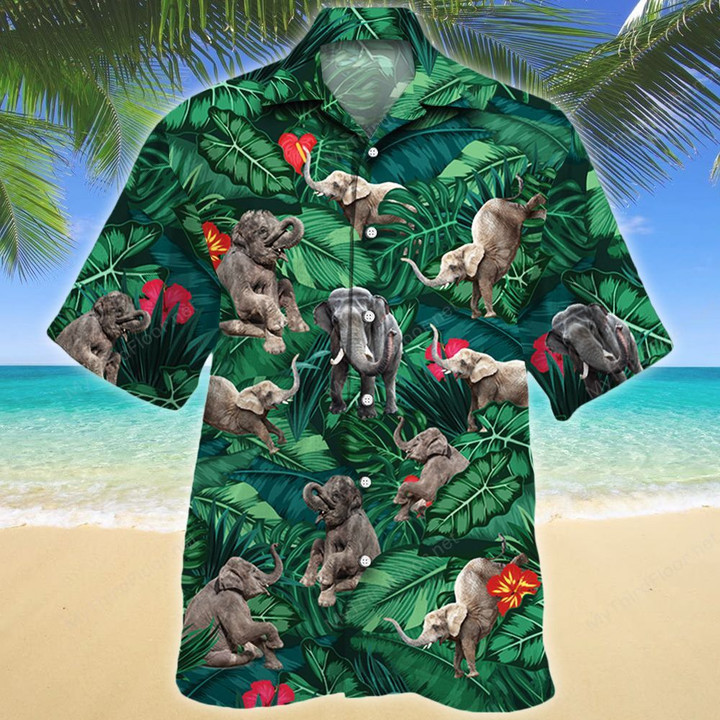 Elephant Lovers Gift Hawaiian Shirt