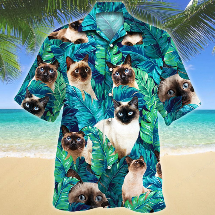 Siamese Cat Lovers Gift Hawaiian Shirt