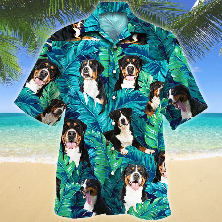 Greater Swiss Mountain Dog Lovers Hawaiian Shirt
