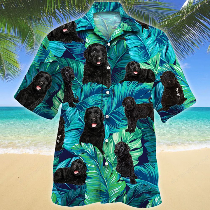 Black Russian Terrier Dog Lovers Hawaiian Shirt