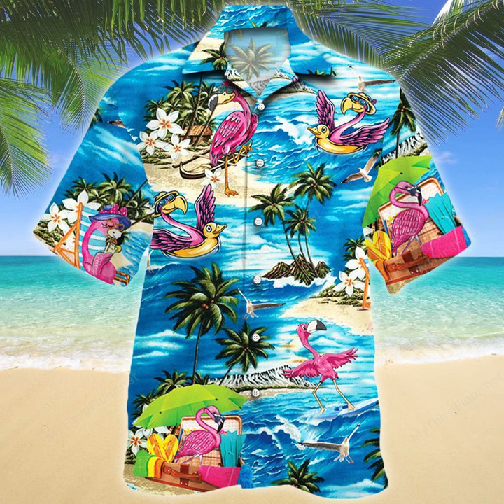 Flamingo Lovers Beach Vibe Hawaiian Shirt