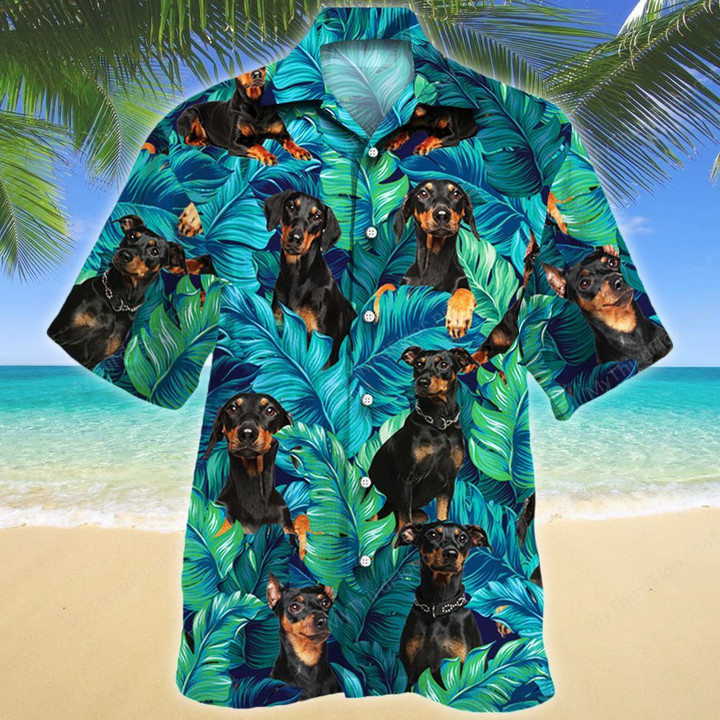 German Pinscher Dog Lovers Hawaiian Shirt