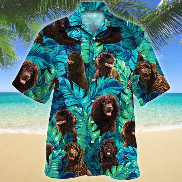 Irish Water Spaniel Dog Lovers Hawaiian Shirt