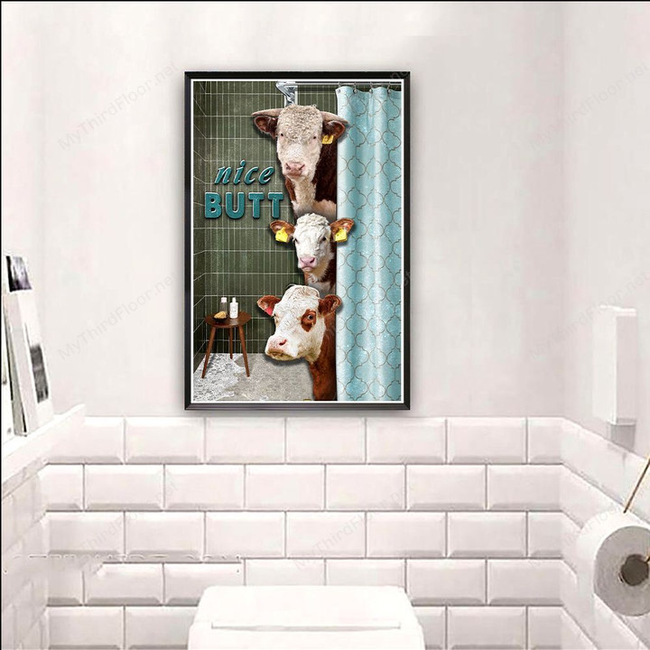 Hereford Cattle Lovers Nice Butt Poster