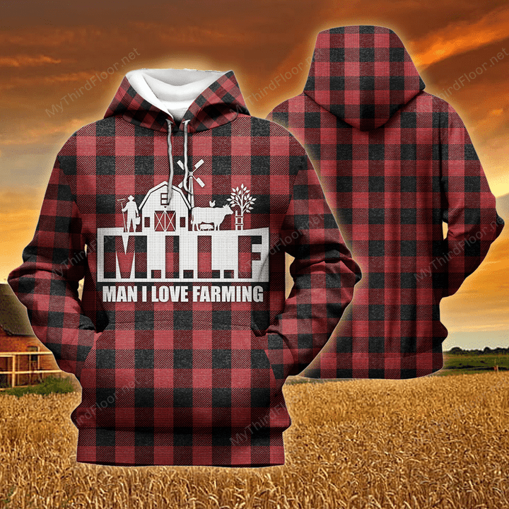 Farm Lovers Gift Man I Love Farming All Over Print Shirts