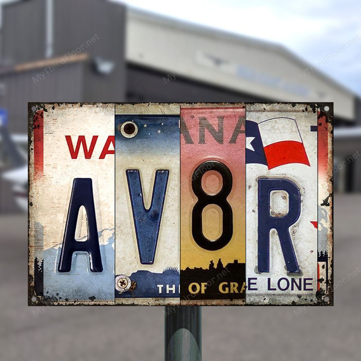 Pilot Gift AV8R Metal Sign