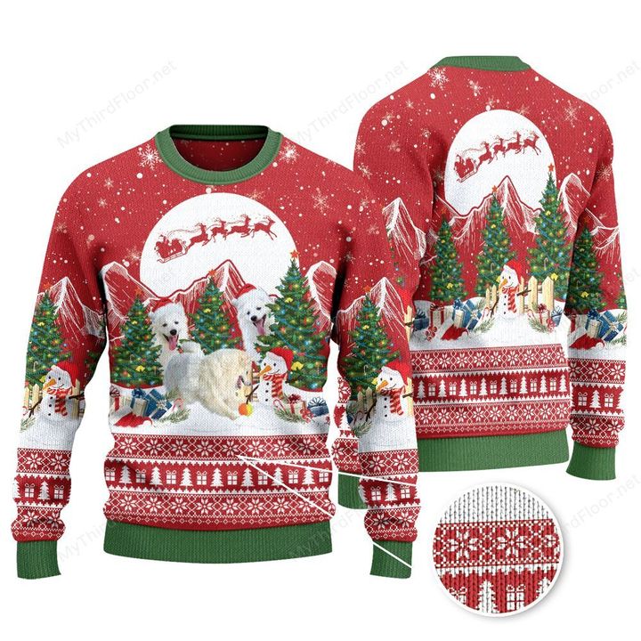 American Eskimo Dog Lovers Christmas Is Coming Knitted Sweater