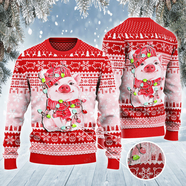 Pig Lovers Christmas Gift All Over Print Sweater