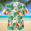 Shiba Inu Dog Tropical Plant Hawaiian Shirt