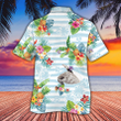 German Shorthaired Pointer Dog Lovers Striped Hawaiian Shirt