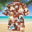 Havanese Dog Lovers Red Tribal Pattern Hawaiian Shirt