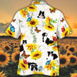Border Collie Dog Lovers Sun Flower Hawaiian Shirt