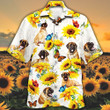 English Mastiff Dog Lovers Sun Flower Hawaiian Shirt