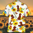 Poodle Dog Lovers Sun Flower Hawaiian Shirt