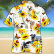 Brahman Cattle Lovers Sun Flower Hawaiian Shirt