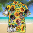 German Shorthaired Pointer Dog Lovers Sunflower Watercolor Hawaiian Shirt