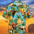Jersey Cattle Cattle Lovers Pineapple Hawaiian Shirt