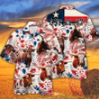 TX Longhorn Cattle Lovers Texas Flag Hawaiian Shirt