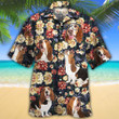 Basset Hound Dog Lovers Green Plaid Pattern Hawaiian Shirt