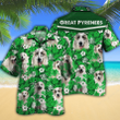 Great Pyrenees Dog Lovers Green Floral Pattern Hawaiian Shirt
