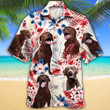 Chesapeake Bay Retriever Dog Lovers American Flag Hawaiian Shirt