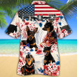Miniature Pinscher Dog Lovers American Flag Hawaiian Shirt