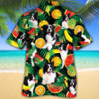 Border Collie Dog Lovers Tropical Fruits Hawaiian Shirt
