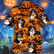 Bernese Mountain Dog Lovers Halloween Pumpkin Hawaiian Shirt