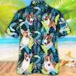 Miniature Bull Terrier Dog Lovers Jungle Leaves Hawaiian Shirt