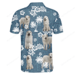 Great Pyrenees Dog Lovers Blue Tribal Pattern Polo Shirt