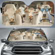 Charolais Cattle Lovers Funny Car Auto Sunshade 57" x 27.5"