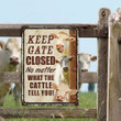 Charolais Cattle Lovers Keep Gate Closed Metal Sign