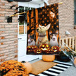 Miniature Bull Terrier Dog Lovers Happy Halloween Garden And House Flag