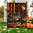 Rottweiler Dog Lovers Happy Halloween Garden And House Flag