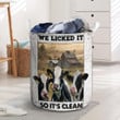 Holstein Friesian Cattle Lovers We Licked It Laundry Basket 13.7" x 19.3"