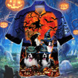 Border Collie Dog Lovers Halloween Night Hawaiian Shirt