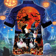Border Collie Dog Lovers Halloween Night Hawaiian Shirt