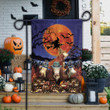 Hereford Cattle Lovers Happy Halloween Garden And House Flag