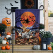 TX Longhorn Cattle Lovers Happy Halloween Garden And House Flag