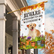 Labrador Retriever Dog Lovers Beware Spoiled Garden And House Flag