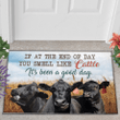 Black Angus Cattle Lovers Good Day Doormat