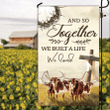 TX Longhorn Cattle Lovers Together Garden And House Flag