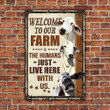 Brahman Cattle Lovers Welcome To Our Farm Metal Sign