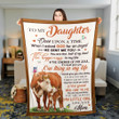 Mom To Daughter Hereford Cattle Lovers Premium Blankets